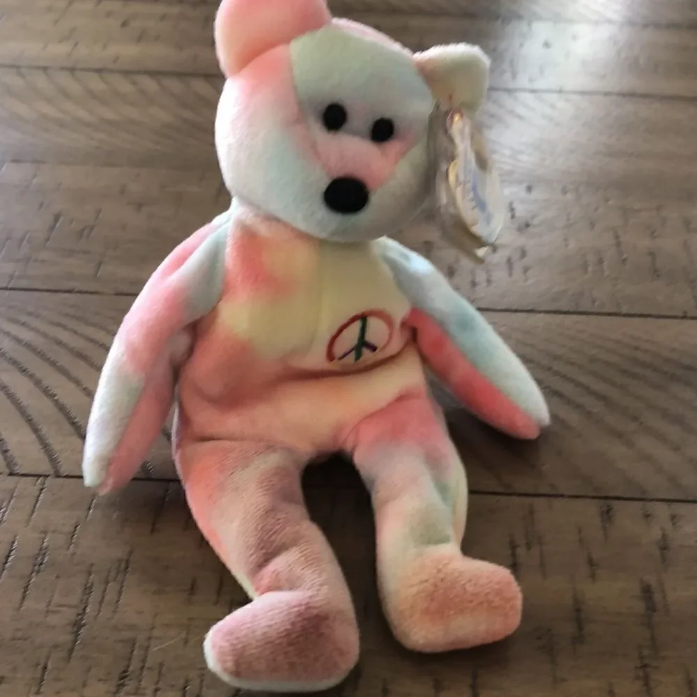 Peace ☮️✌️ Beanie Baby Collection by Ty Pastel Colors. Peace sign ☮️ issued 1996